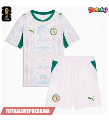 Lacne Dětský Futbalové dres Senegal MS 2026 Krátky Rukáv - Domáci (+ trenírky)